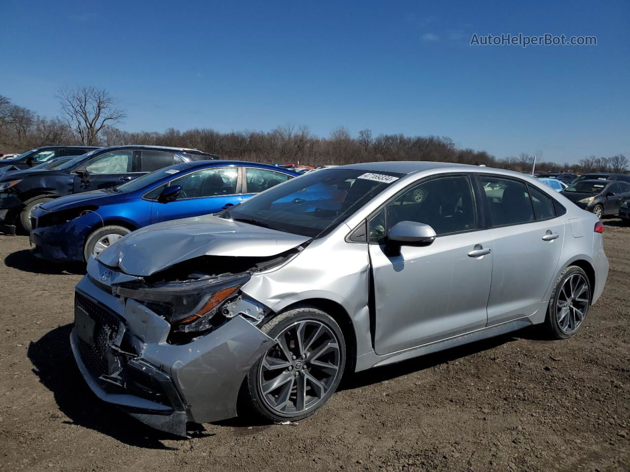 2020 Toyota Corolla Se Серебряный vin: JTDS4RCE3LJ027040