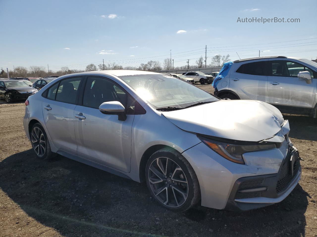 2020 Toyota Corolla Se Серебряный vin: JTDS4RCE3LJ027040