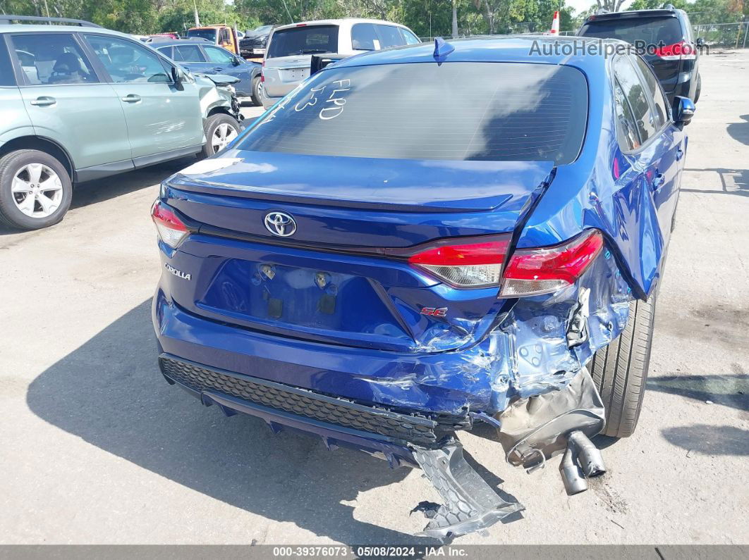 2020 Toyota Corolla Se Blue vin: JTDS4RCE6LJ045564