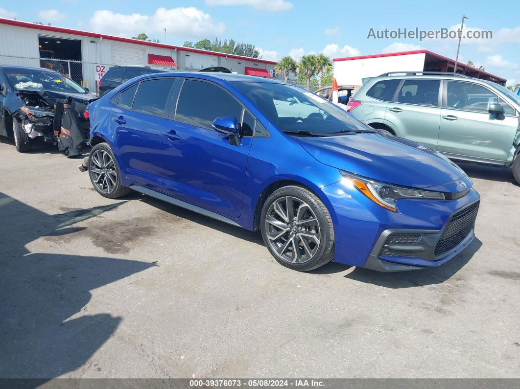 2020 Toyota Corolla Se Blue vin: JTDS4RCE6LJ045564