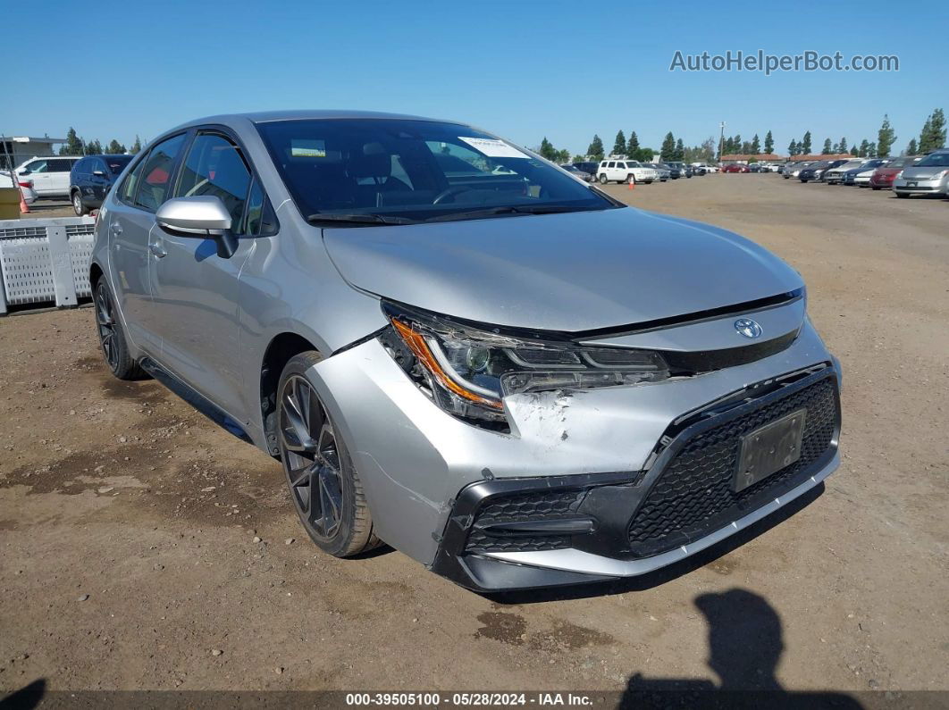 2020 Toyota Corolla Se Silver vin: JTDS4RCE8LJ012615