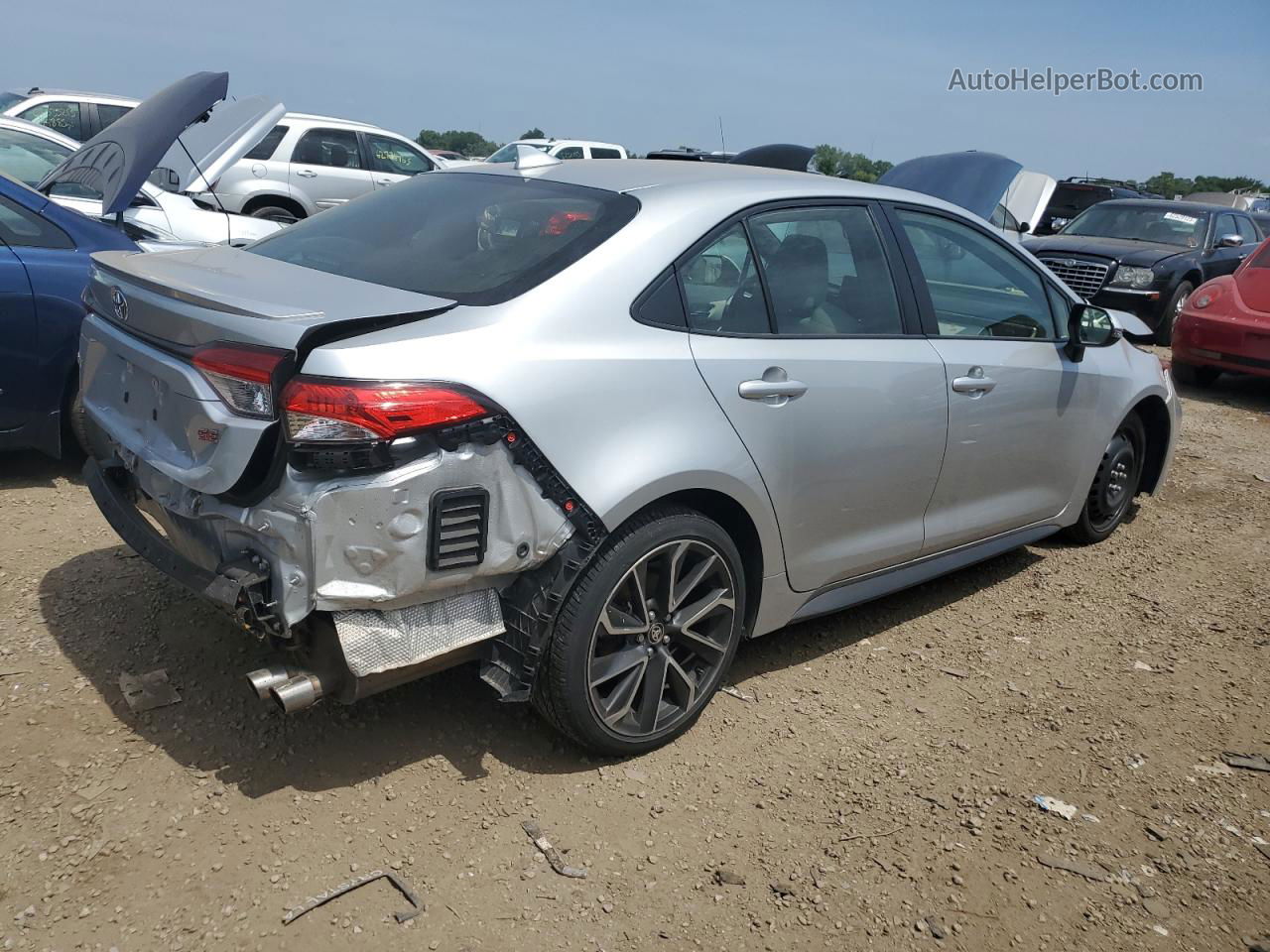 2020 Toyota Corolla Se Silver vin: JTDS4RCE8LJ023680