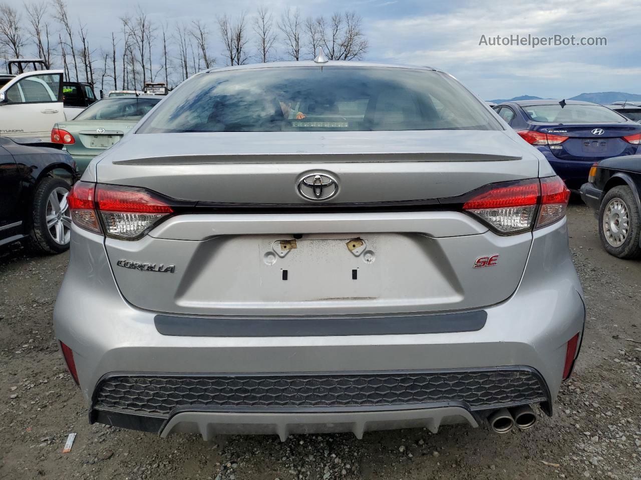 2020 Toyota Corolla Se Silver vin: JTDS4RCE8LJ037742