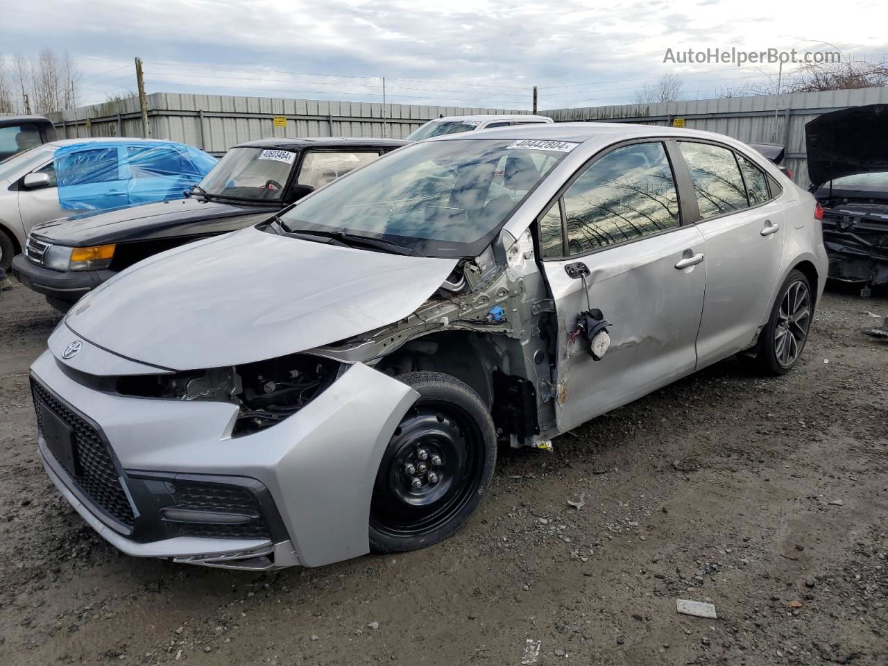 2020 Toyota Corolla Se Silver vin: JTDS4RCE8LJ037742