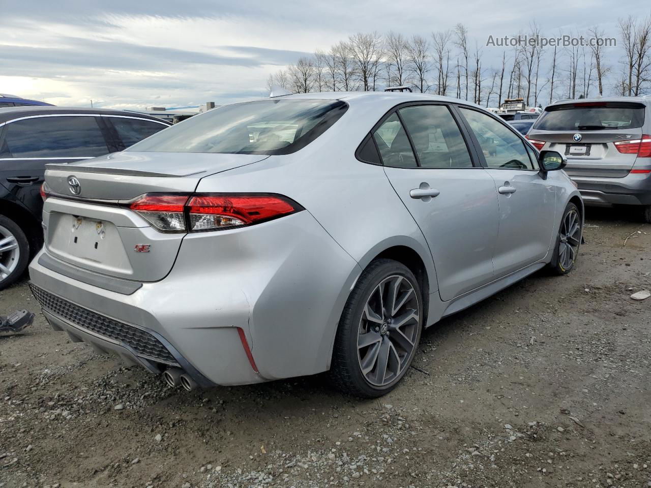 2020 Toyota Corolla Se Silver vin: JTDS4RCE8LJ037742