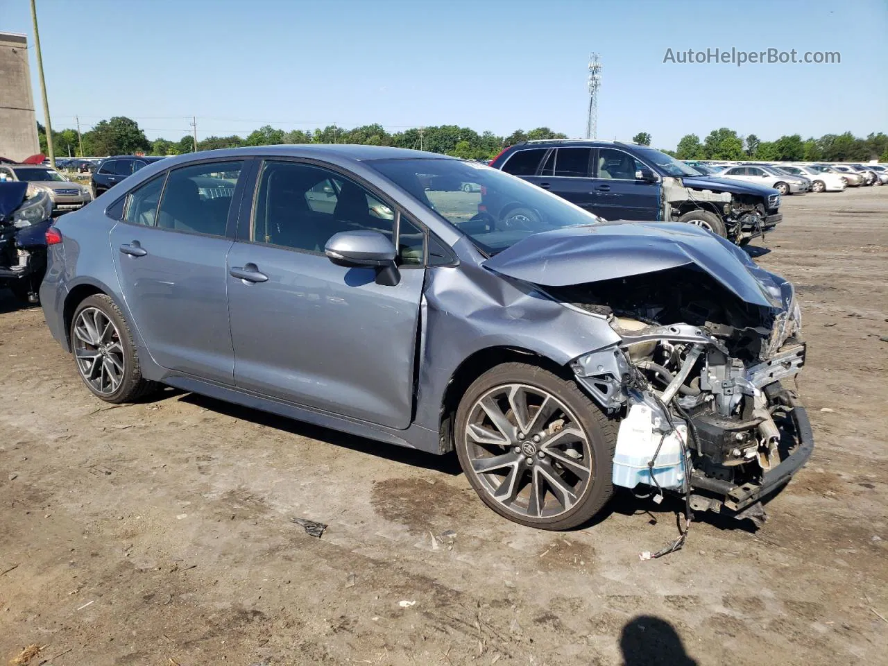 2020 Toyota Corolla Se Blue vin: JTDS4RCEXLJ008517