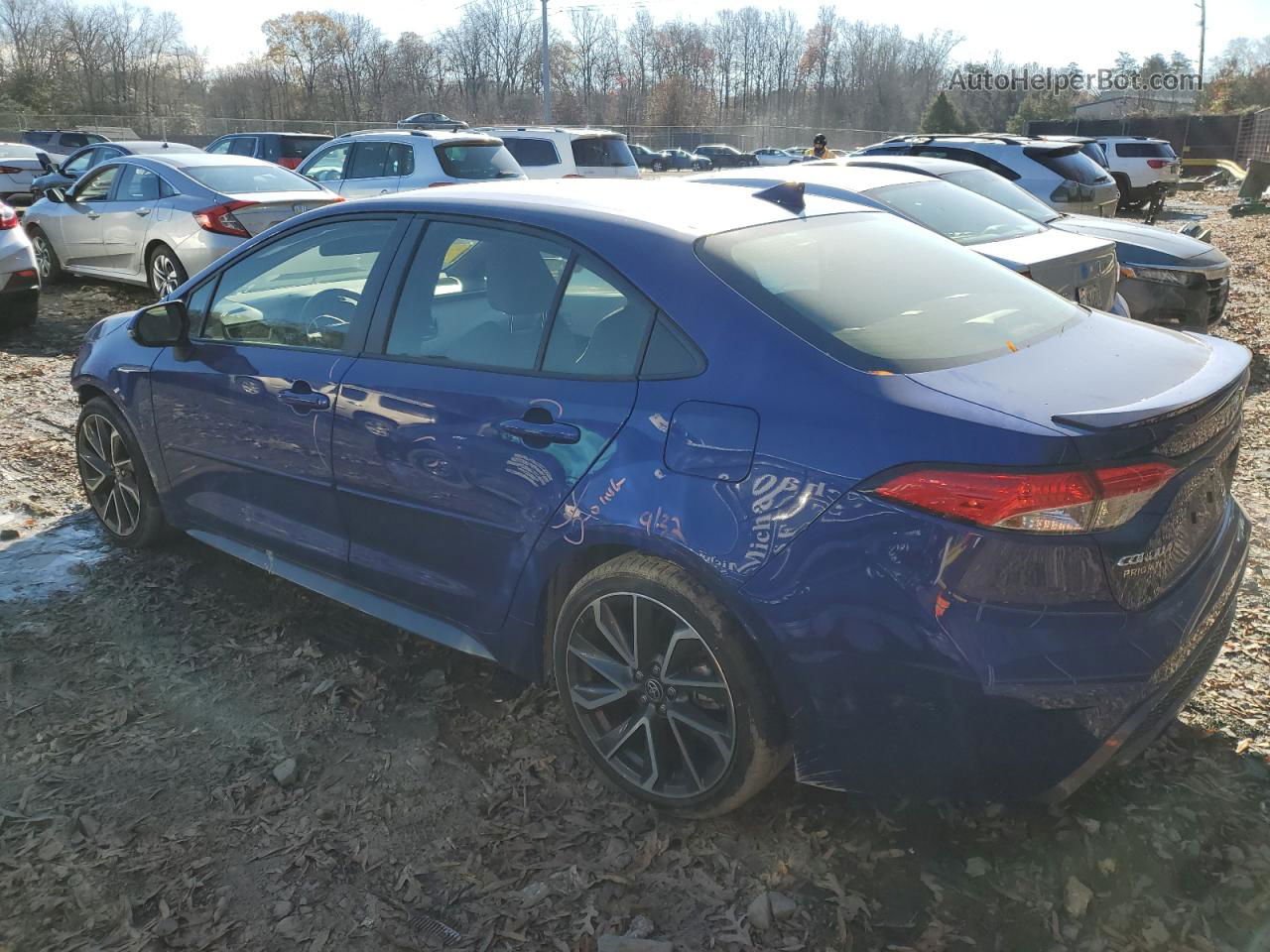 2020 Toyota Corolla Se Синий vin: JTDS4RCEXLJ038438