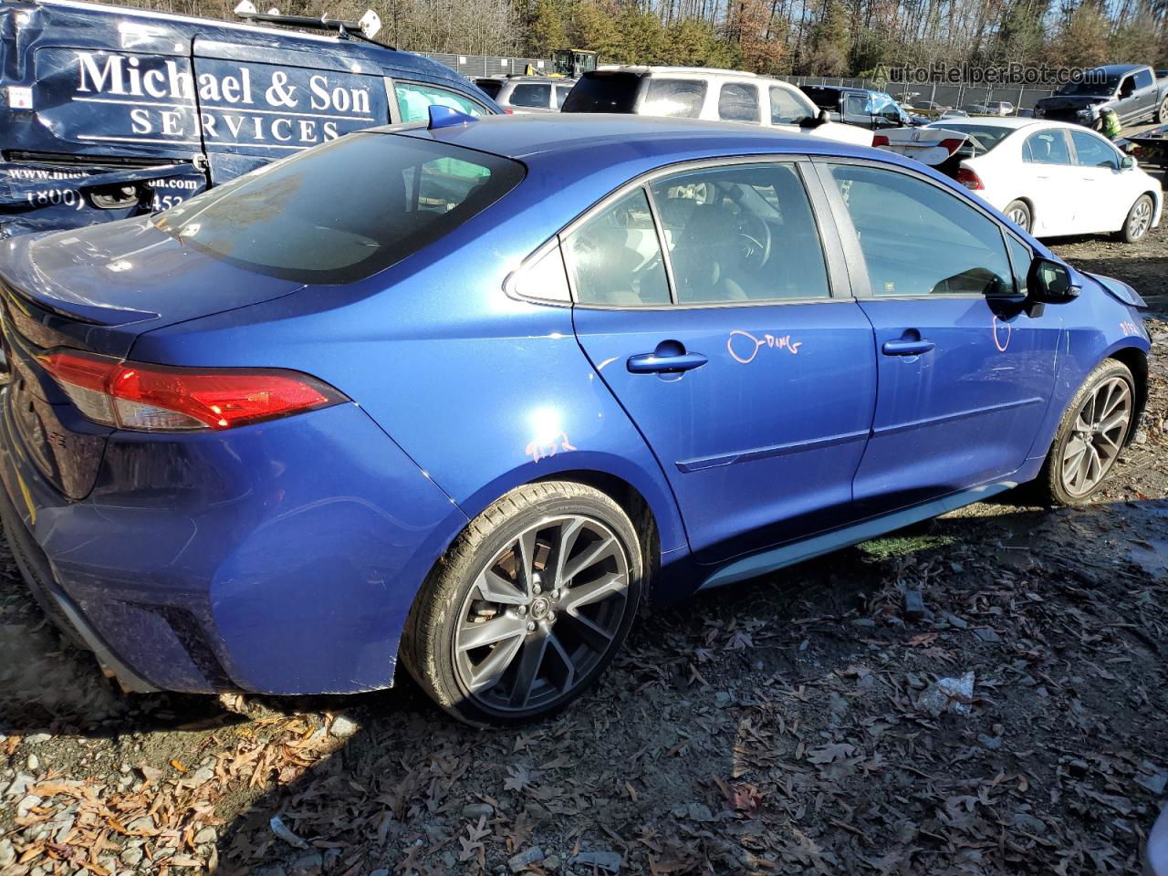 2020 Toyota Corolla Se Blue vin: JTDS4RCEXLJ038438