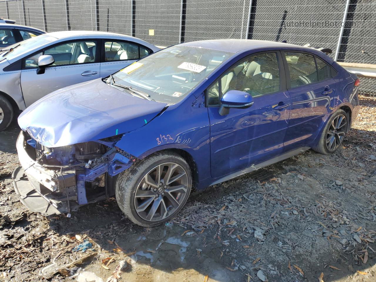 2020 Toyota Corolla Se Blue vin: JTDS4RCEXLJ038438