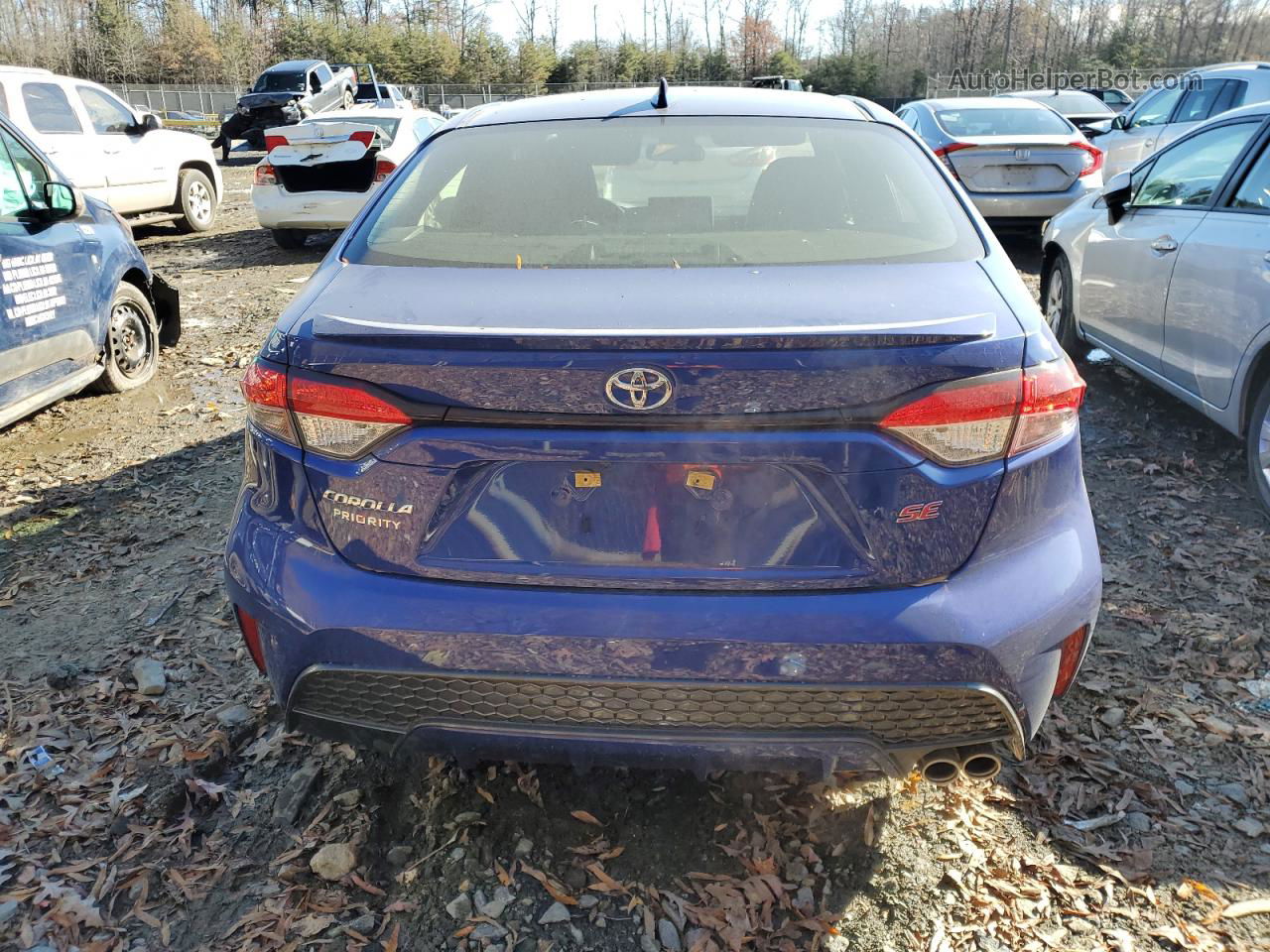 2020 Toyota Corolla Se Blue vin: JTDS4RCEXLJ038438