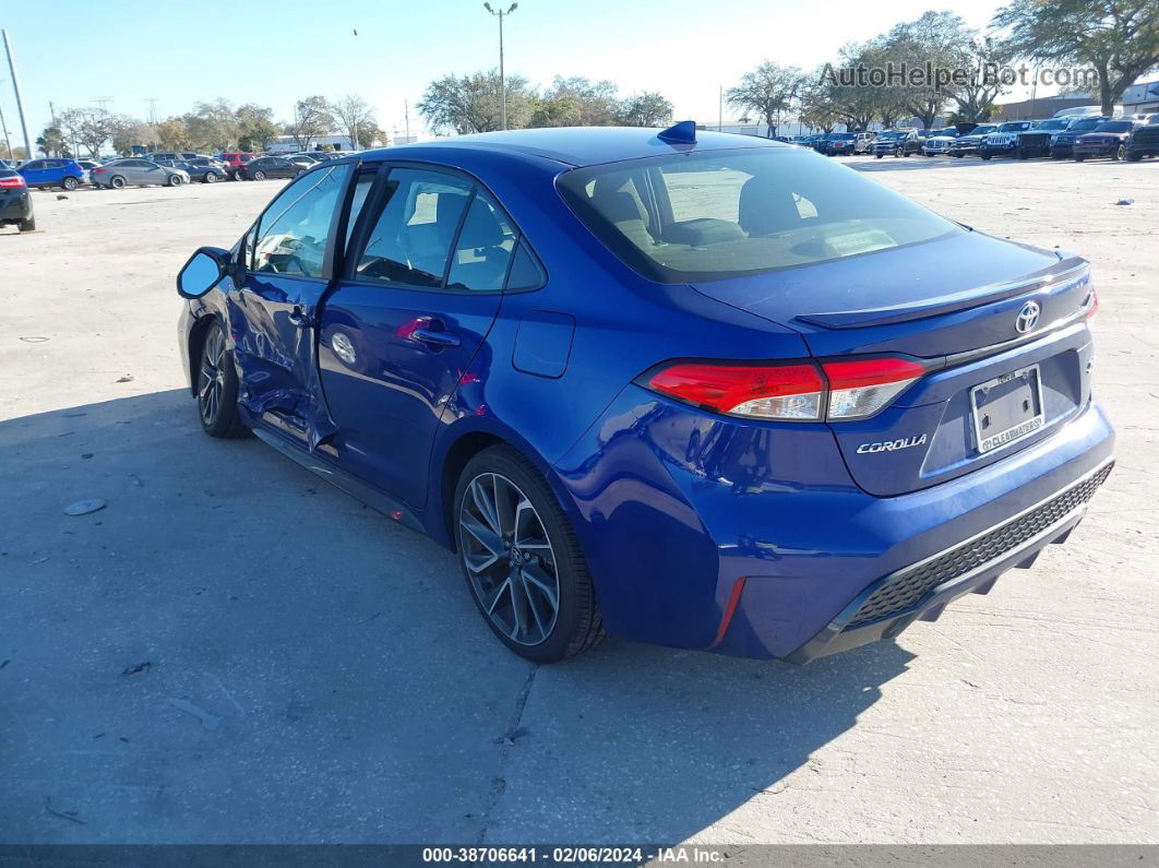 2020 Toyota Corolla Se Blue vin: JTDS4RCEXLJ050105