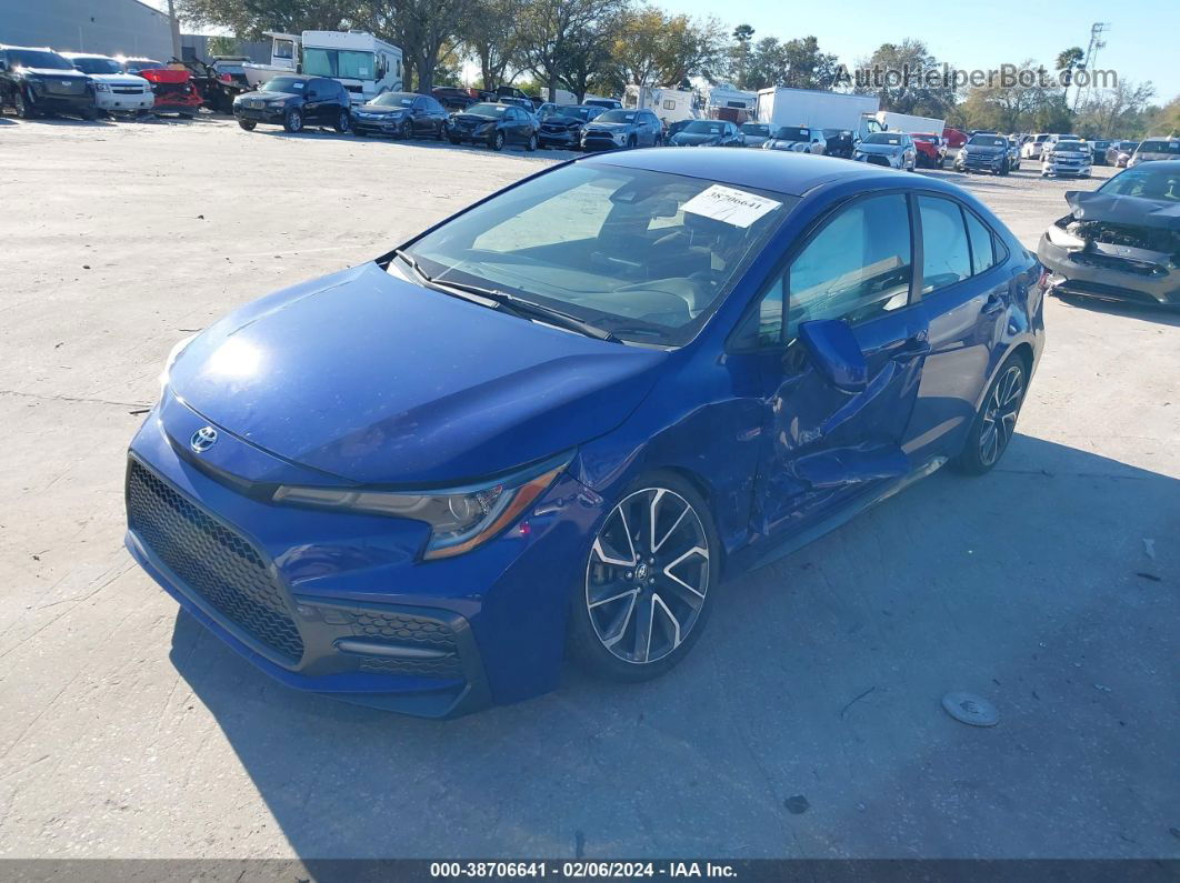 2020 Toyota Corolla Se Blue vin: JTDS4RCEXLJ050105