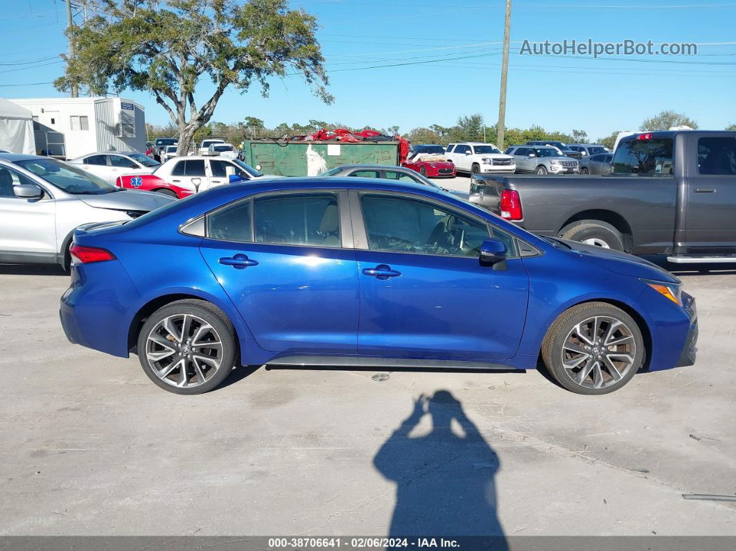 2020 Toyota Corolla Se Blue vin: JTDS4RCEXLJ050105