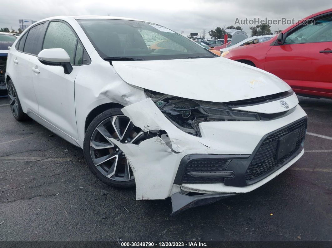 2021 Toyota Corolla Xse White vin: JTDT4MCE0MJ068623