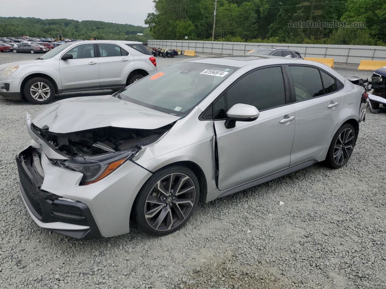 2020 Toyota Corolla Xse Серебряный vin: JTDT4RCE1LJ005459