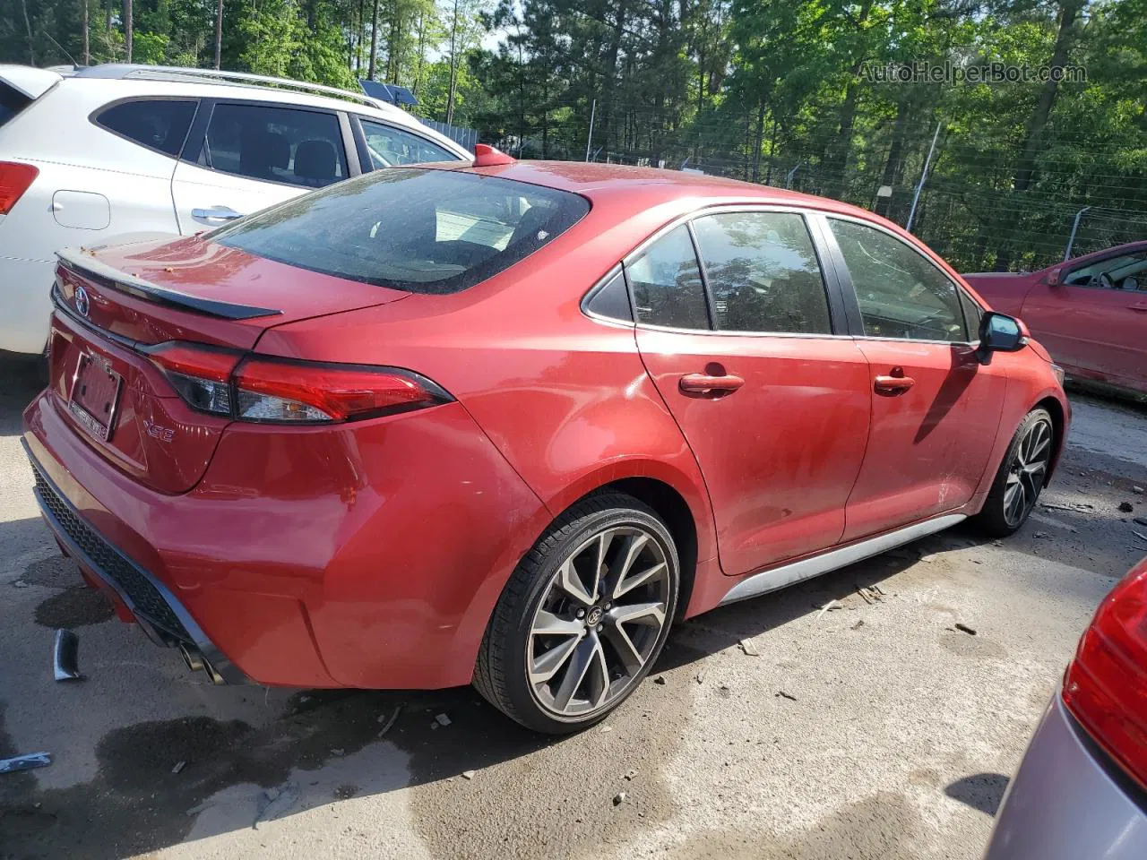 2020 Toyota Corolla Xse Red vin: JTDT4RCE4LJ003950