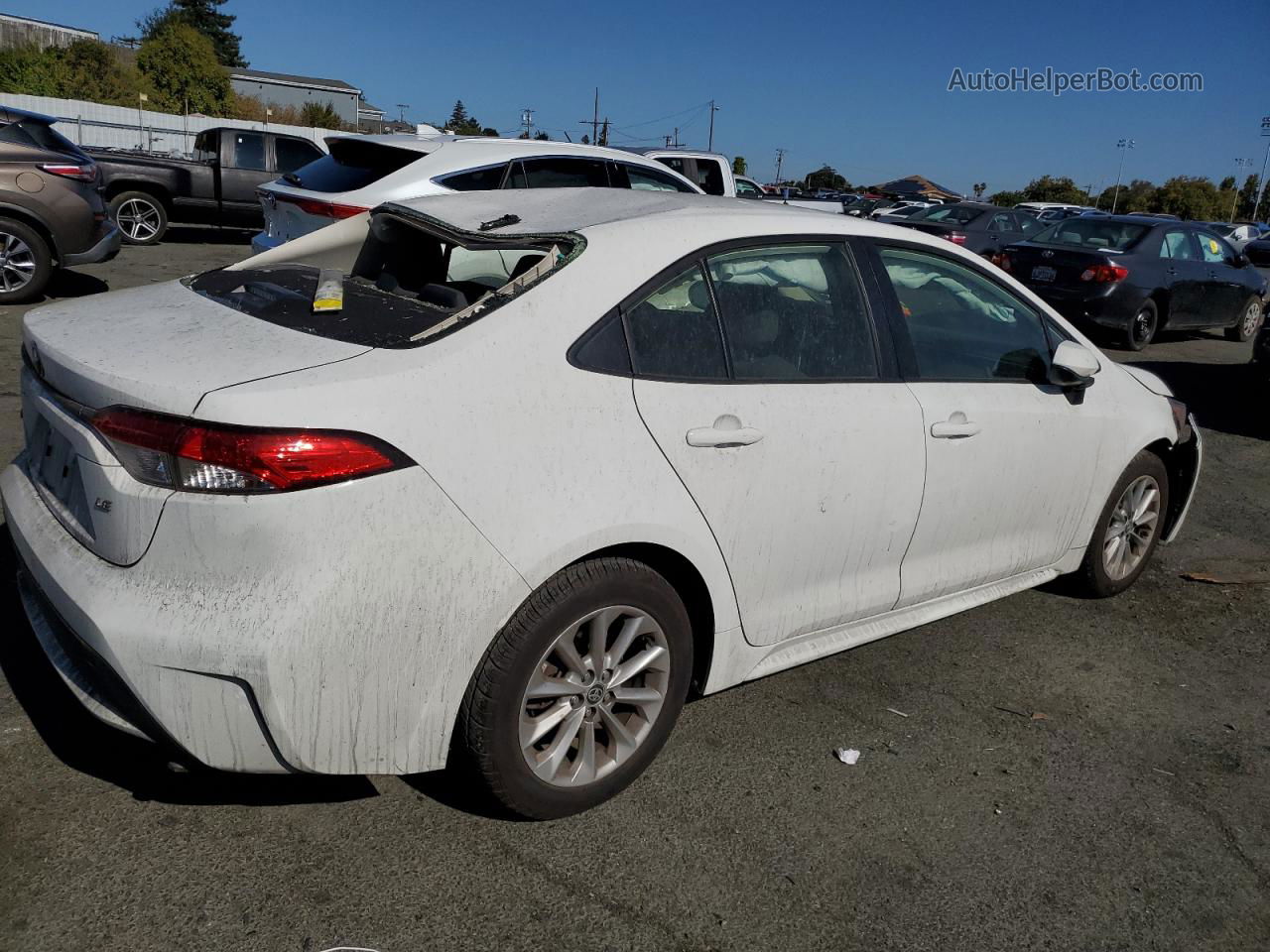 2021 Toyota Corolla Le White vin: JTDVPMAE0MJ128743