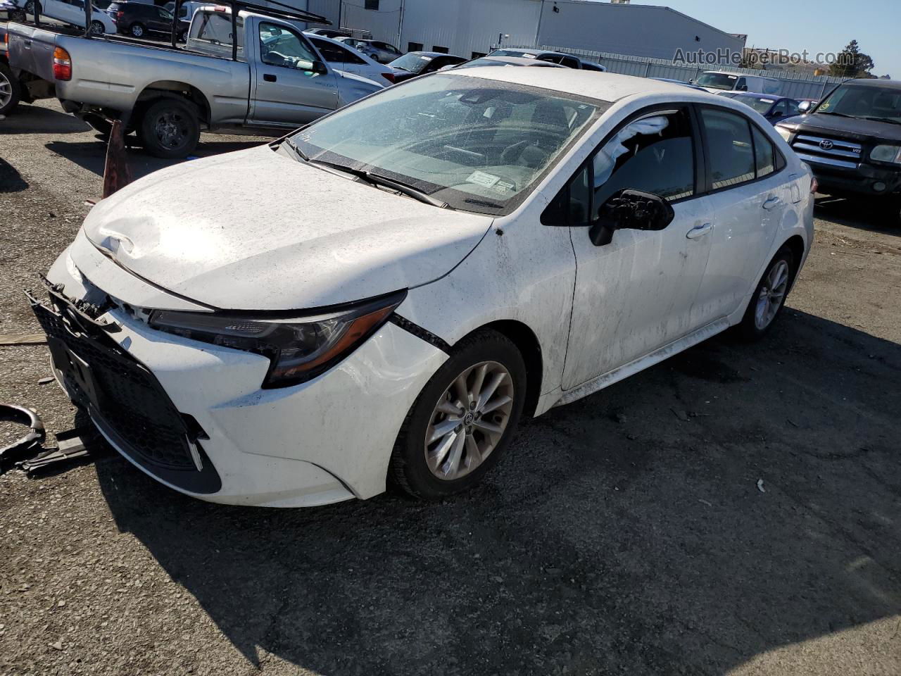 2021 Toyota Corolla Le White vin: JTDVPMAE0MJ128743