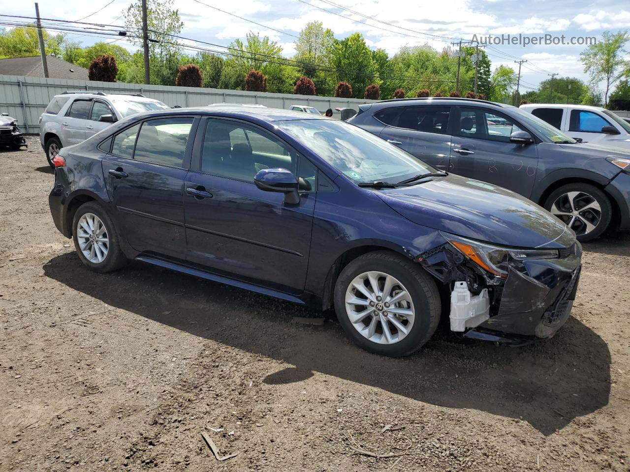 2021 Toyota Corolla Le Blue vin: JTDVPMAE6MJ167658