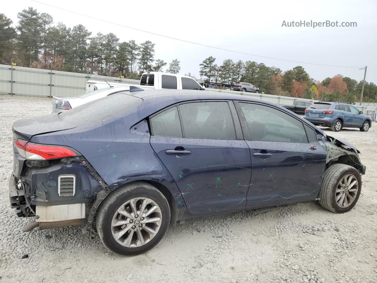 2021 Toyota Corolla Le Blue vin: JTDVPMAE9MJ122682