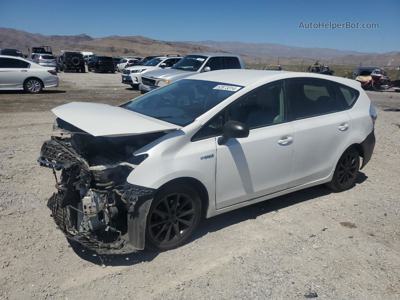 2012 Toyota Prius V  White vin: JTDZN3EU0C3043441