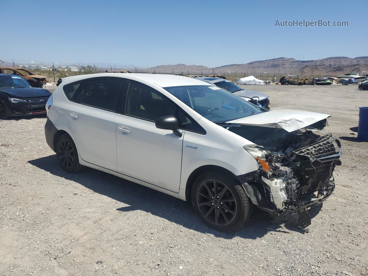 2012 Toyota Prius V  White vin: JTDZN3EU0C3043441