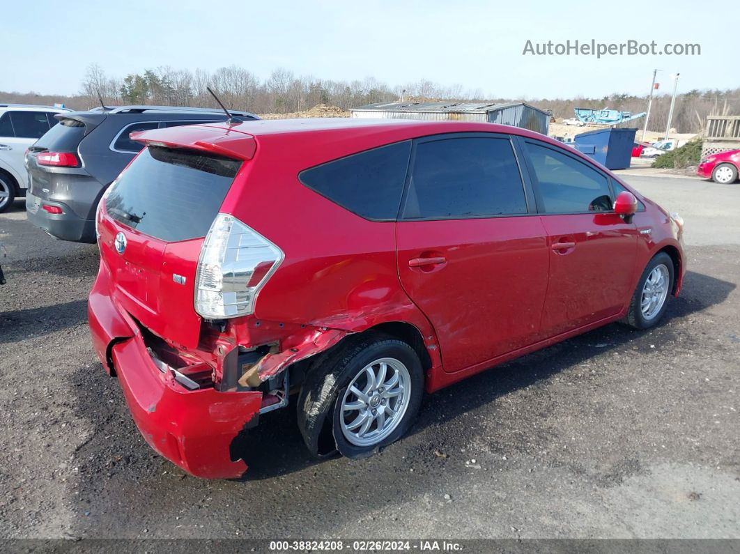 2012 Toyota Prius V Two Красный vin: JTDZN3EU0C3050342