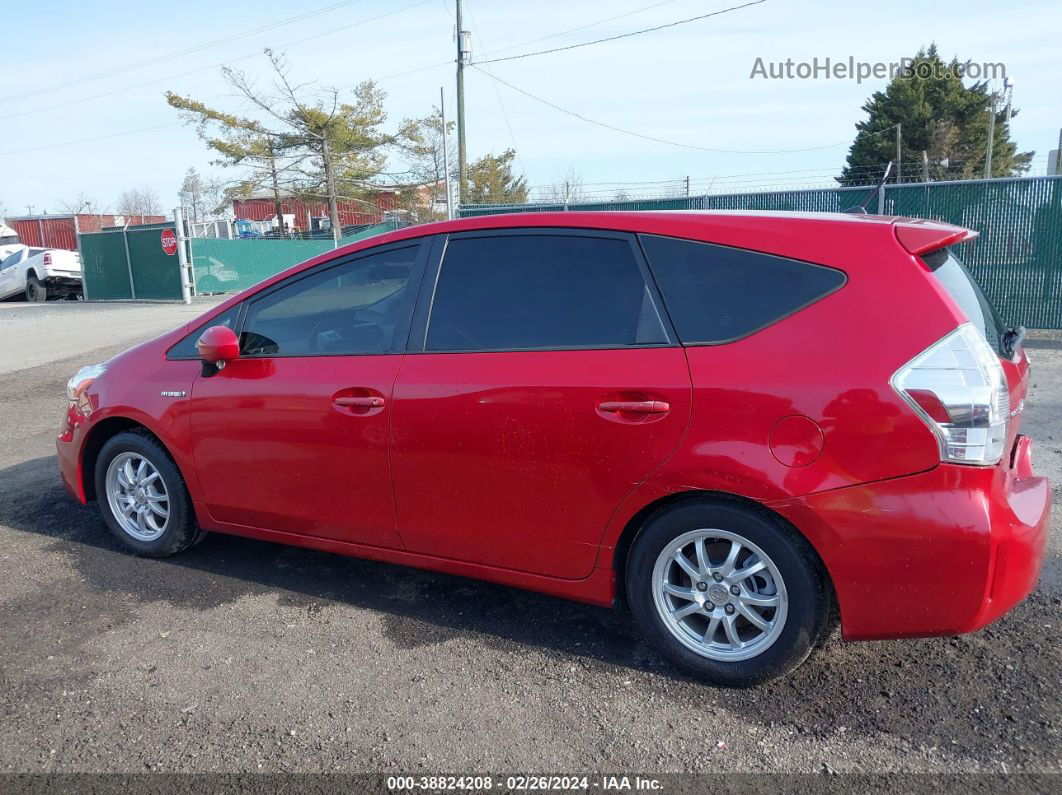 2012 Toyota Prius V Two Красный vin: JTDZN3EU0C3050342