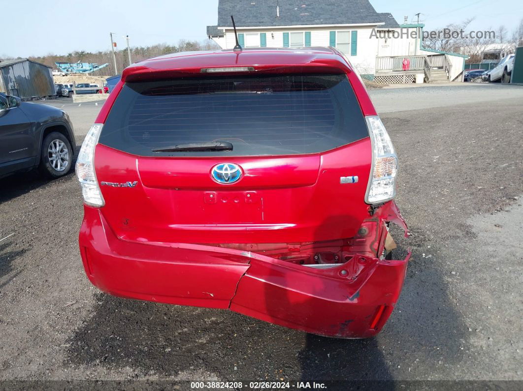 2012 Toyota Prius V Two Red vin: JTDZN3EU0C3050342