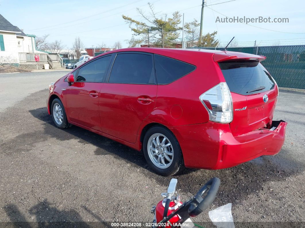 2012 Toyota Prius V Two Red vin: JTDZN3EU0C3050342