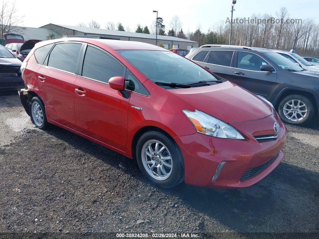 2012 Toyota Prius V Two Красный vin: JTDZN3EU0C3050342