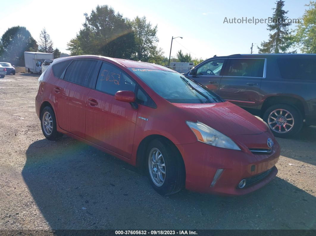 2012 Toyota Prius V Two Red vin: JTDZN3EU0C3055220