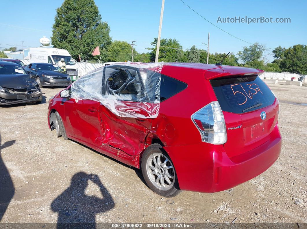 2012 Toyota Prius V Two Red vin: JTDZN3EU0C3055220