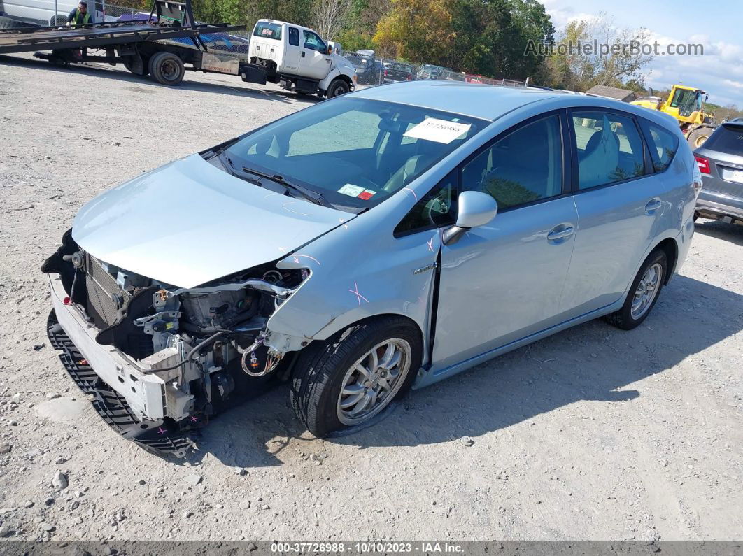 2012 Toyota Prius V Two/three/five Light Blue vin: JTDZN3EU0C3122723