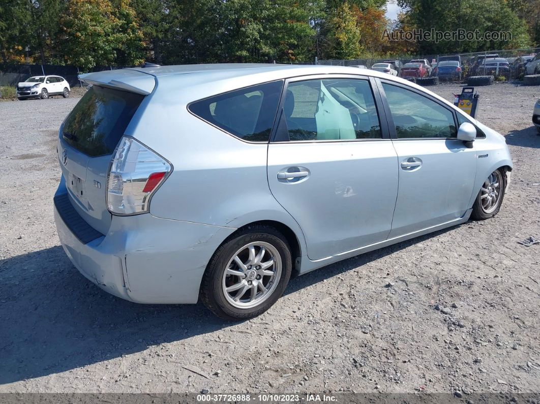 2012 Toyota Prius V Two/three/five Light Blue vin: JTDZN3EU0C3122723