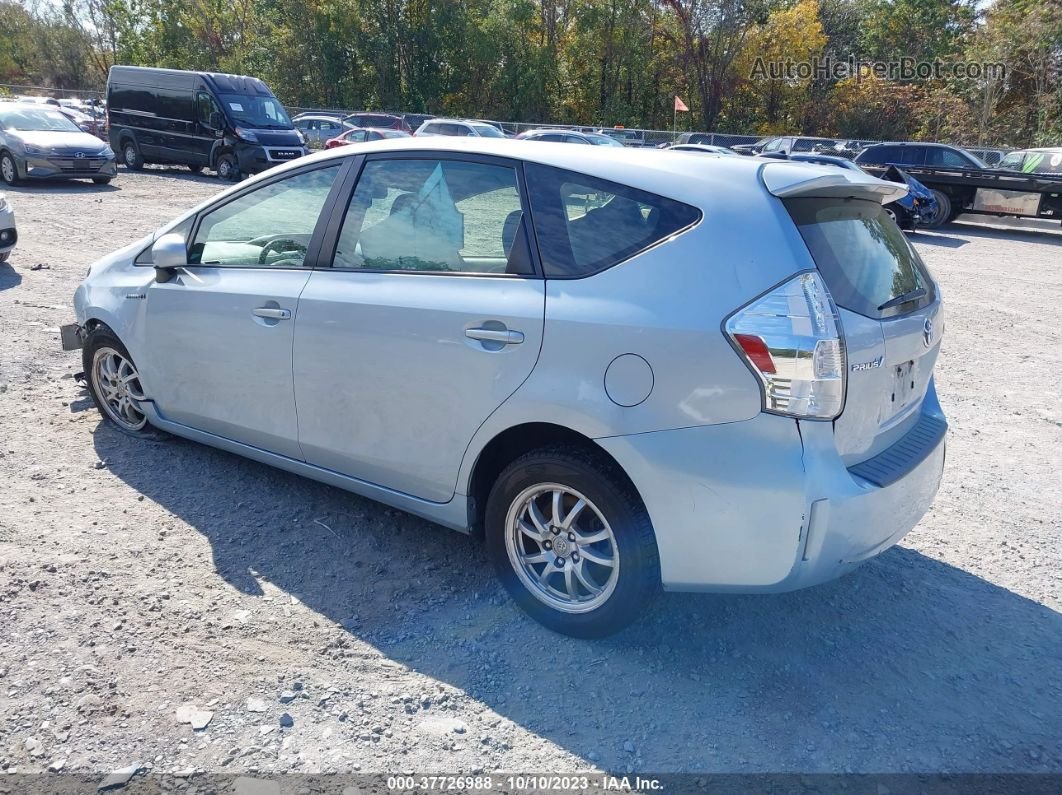 2012 Toyota Prius V Two/three/five Light Blue vin: JTDZN3EU0C3122723