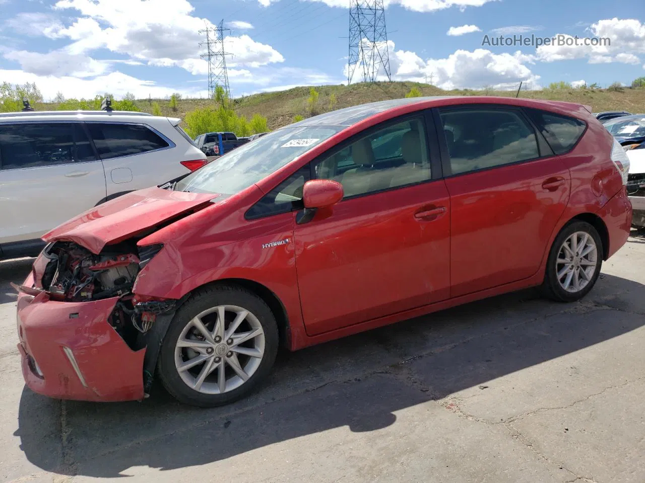 2012 Toyota Prius V  Red vin: JTDZN3EU0C3128067