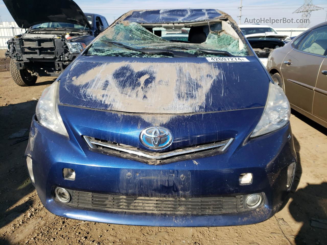 2012 Toyota Prius V  Синий vin: JTDZN3EU0C3135360