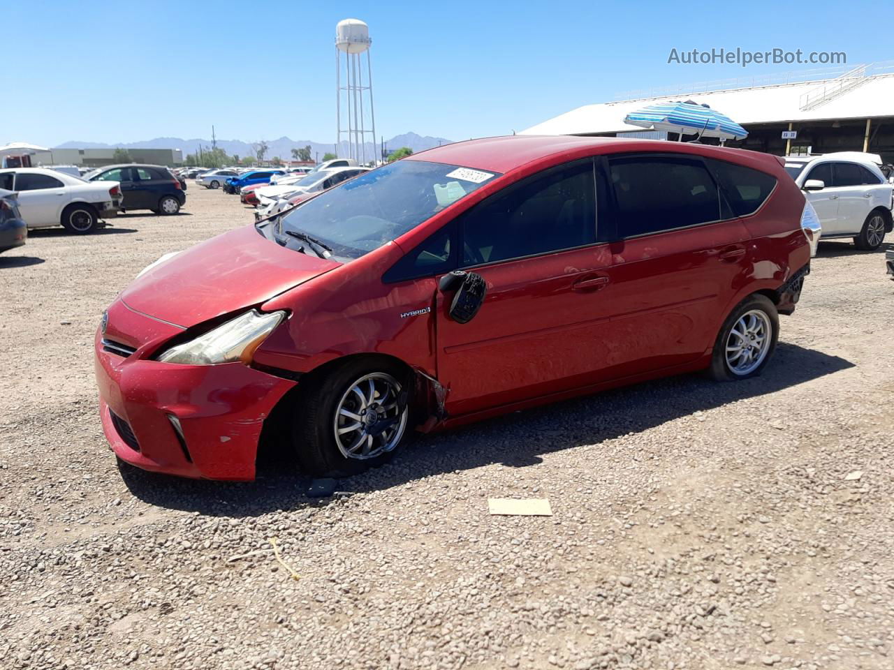 2012 Toyota Prius V  Красный vin: JTDZN3EU0C3145872