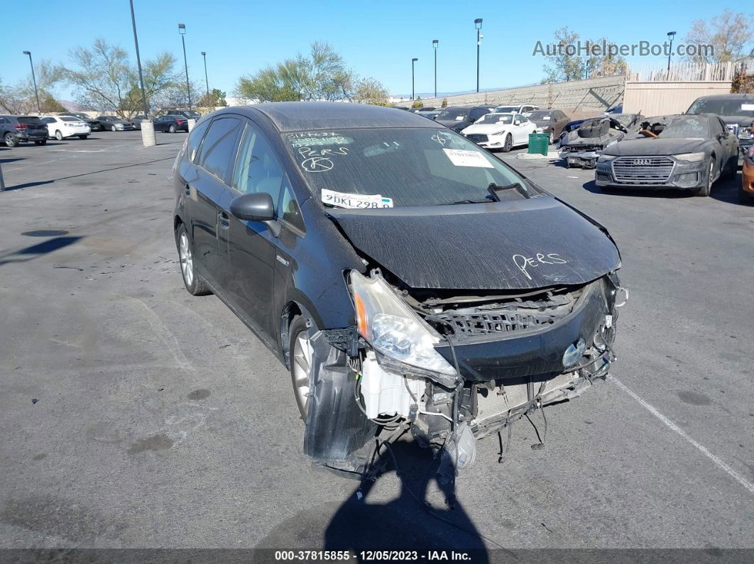 2012 Toyota Prius V Two/three/five Black vin: JTDZN3EU0C3156466