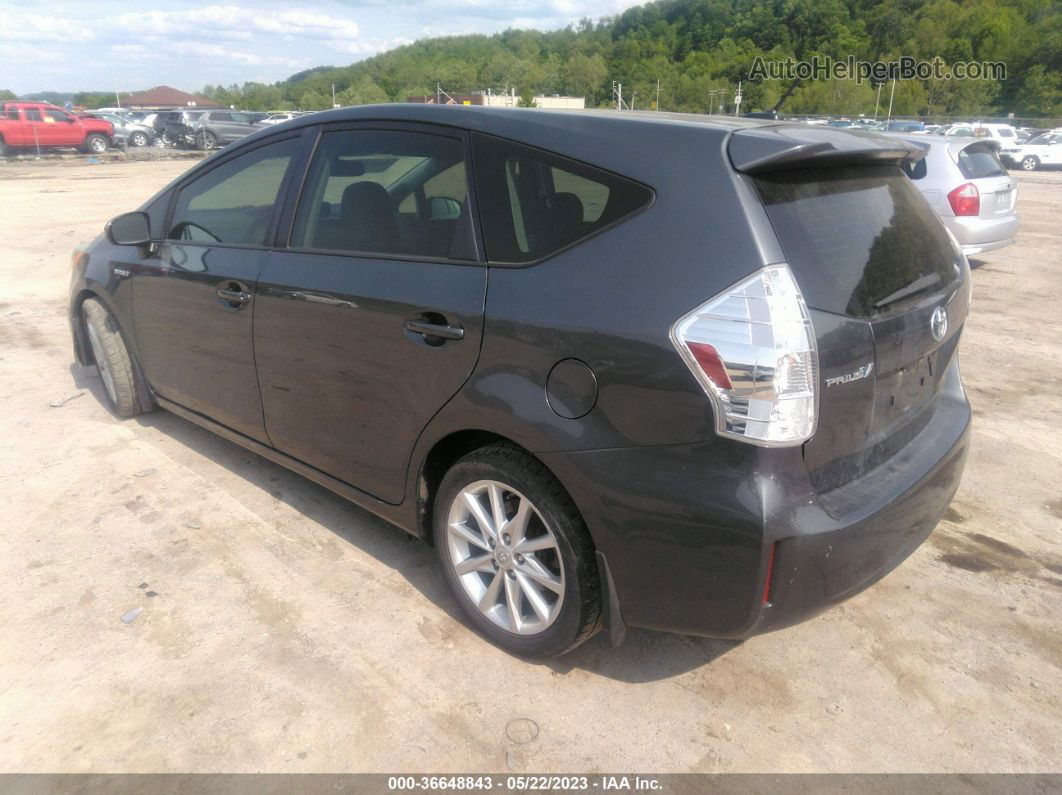 2012 Toyota Prius V Two/three/five Gray vin: JTDZN3EU0C3163756