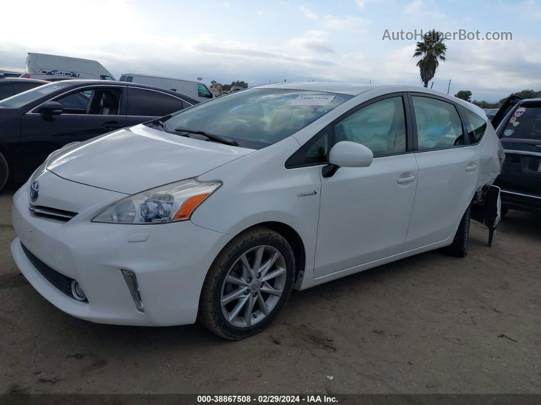 2012 Toyota Prius V Five White vin: JTDZN3EU0C3170304