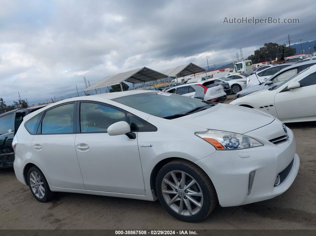 2012 Toyota Prius V Five White vin: JTDZN3EU0C3170304