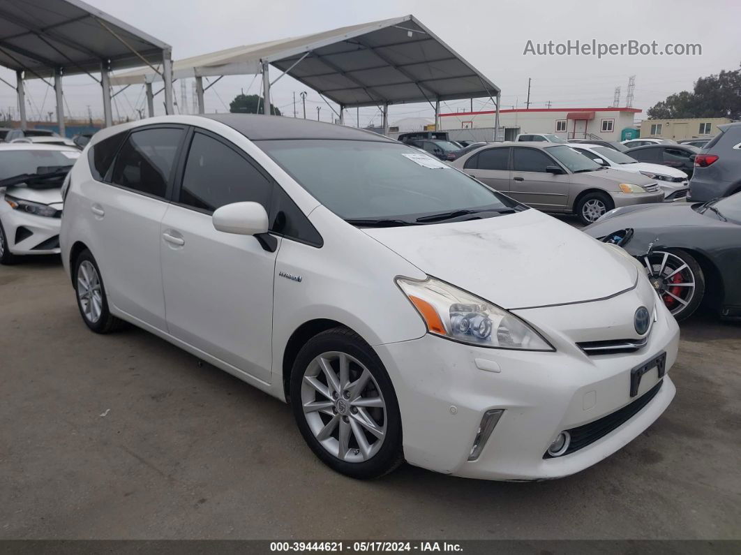 2012 Toyota Prius V Five White vin: JTDZN3EU0C3173686