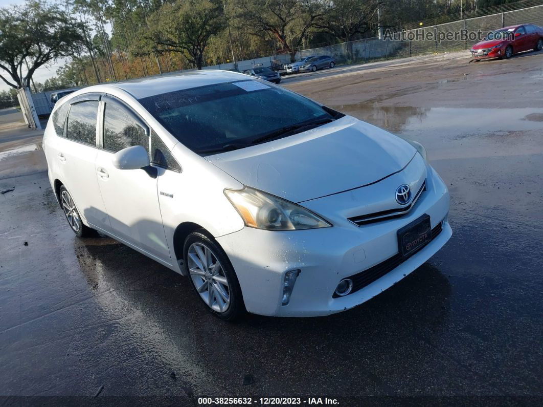 2012 Toyota Prius V Two/three/five Белый vin: JTDZN3EU0C3182601