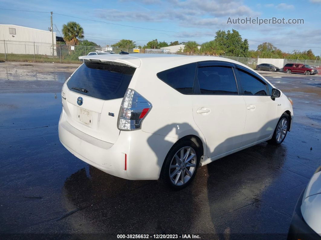 2012 Toyota Prius V Two/three/five White vin: JTDZN3EU0C3182601