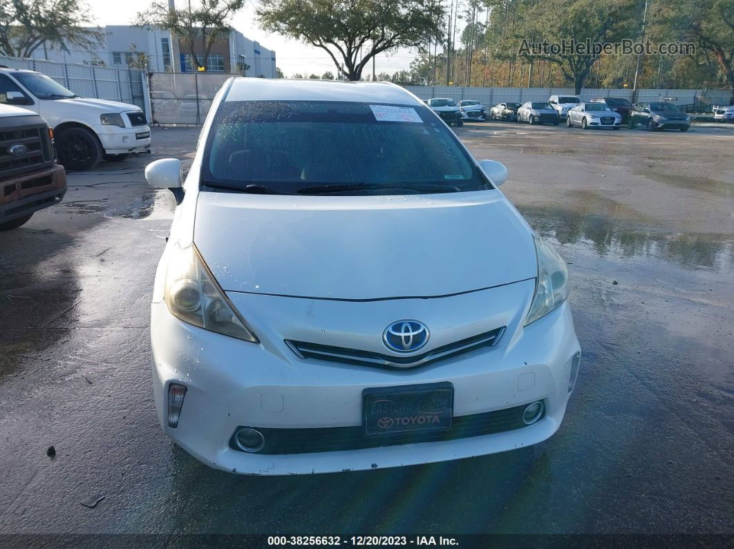 2012 Toyota Prius V Two/three/five White vin: JTDZN3EU0C3182601