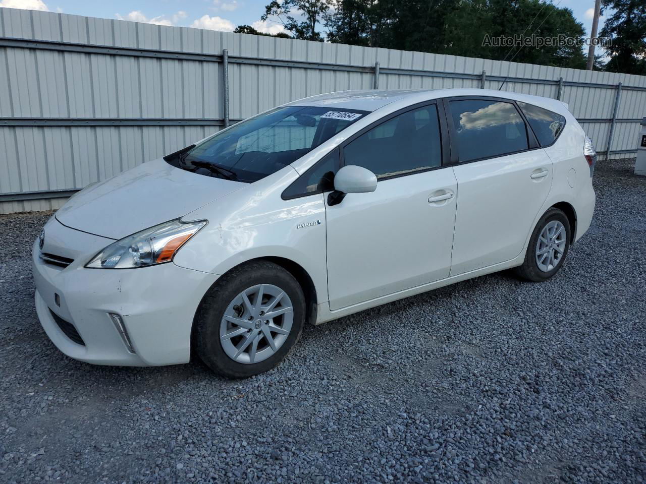 2013 Toyota Prius V  White vin: JTDZN3EU0D3231359