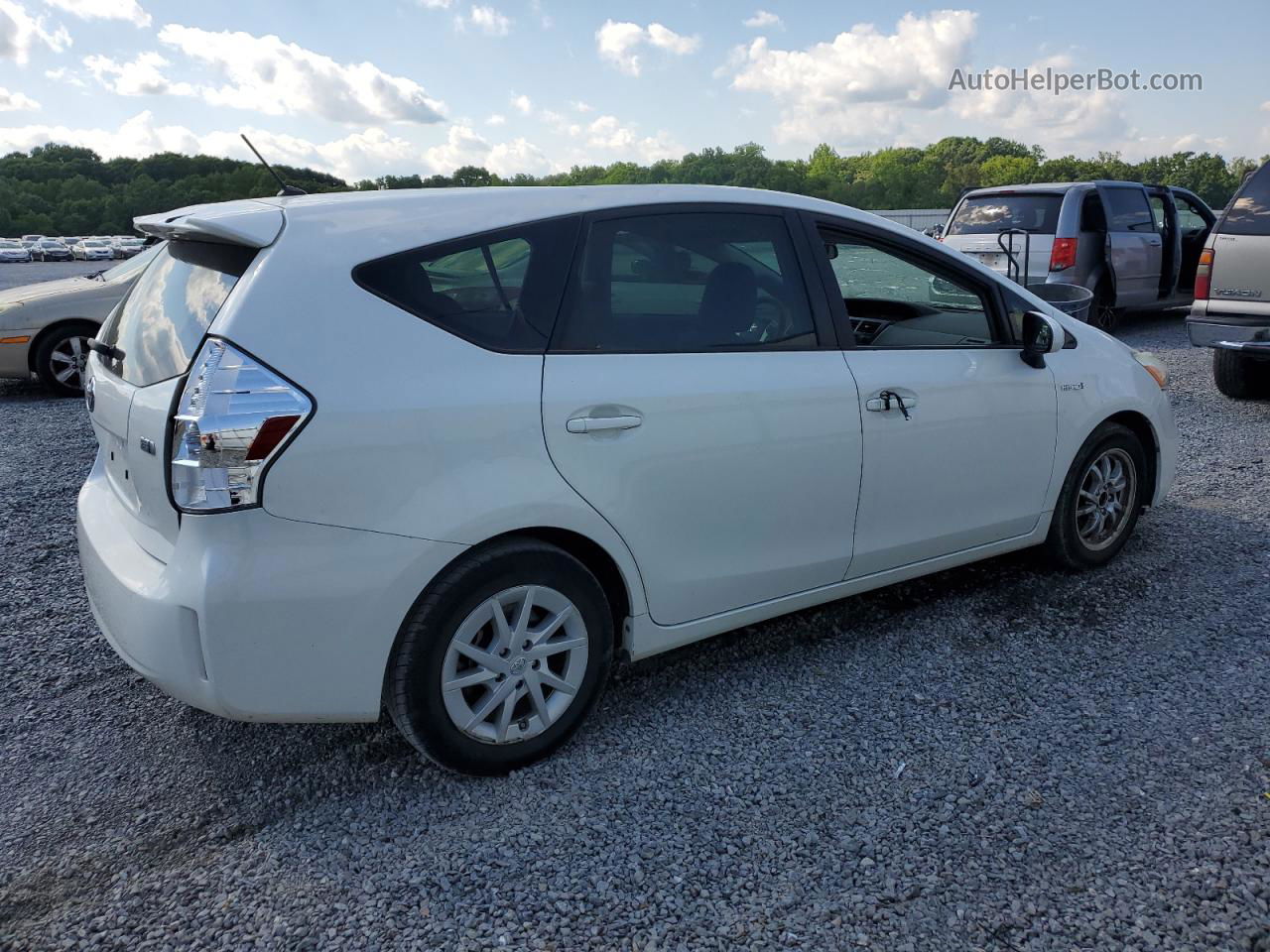 2013 Toyota Prius V  White vin: JTDZN3EU0D3231359