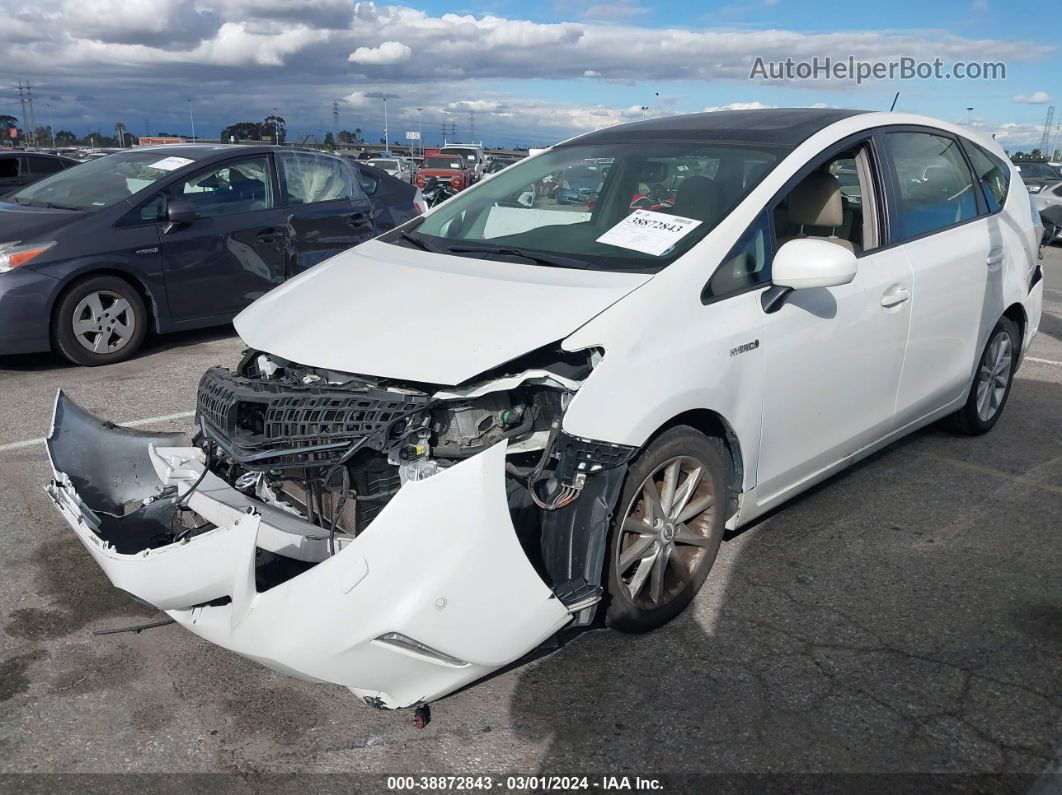 2012 Toyota Prius V Five White vin: JTDZN3EU1C3020573